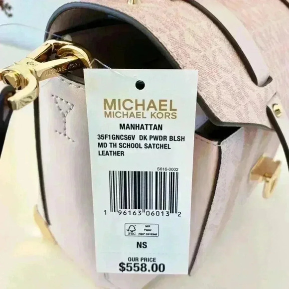 Michael Kors Purse Manhattan Satchel Crossbody bag new - Picture 8 of 11